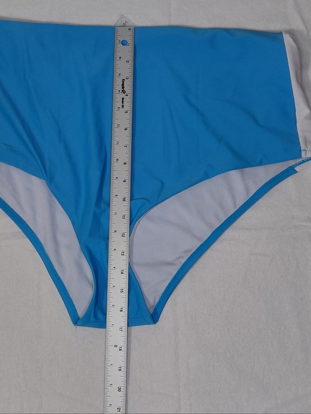 High-Waist Women’s Bikini Bottoms in Bright Blue - Picture 4 of 16